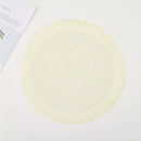 Jogo Americano Descanso Redondo Com Franja Algodão